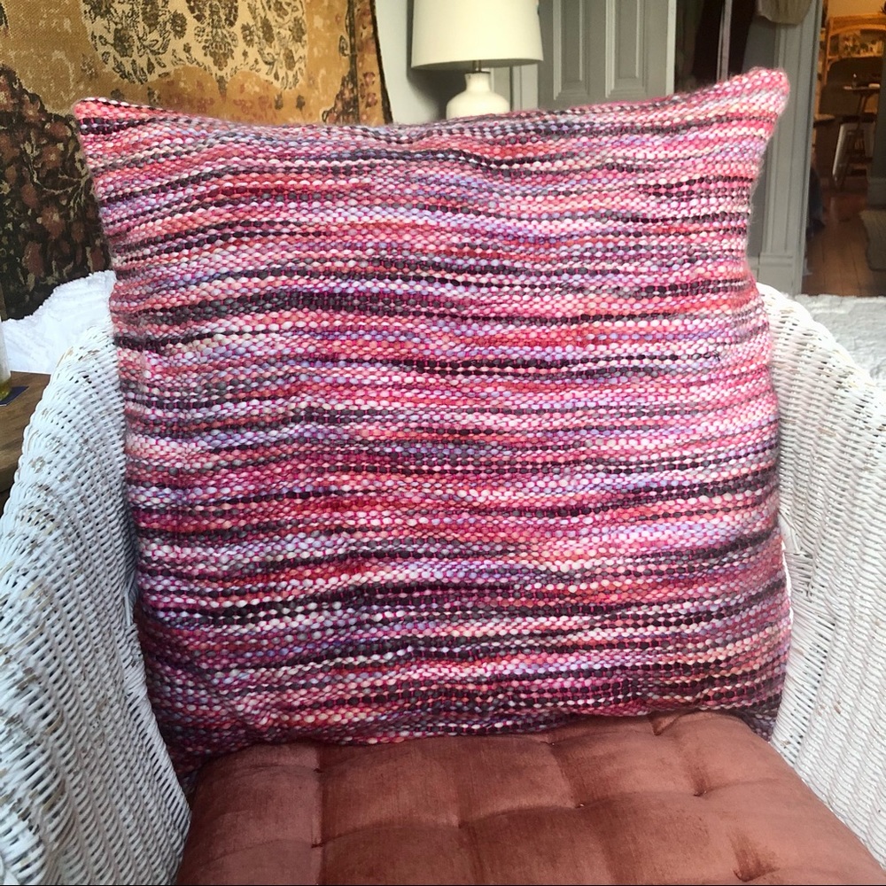 Anthology large knit multicolored pillow cover